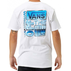 Camiseta Manga Corta Vans Ave Chrome Blanca Azul